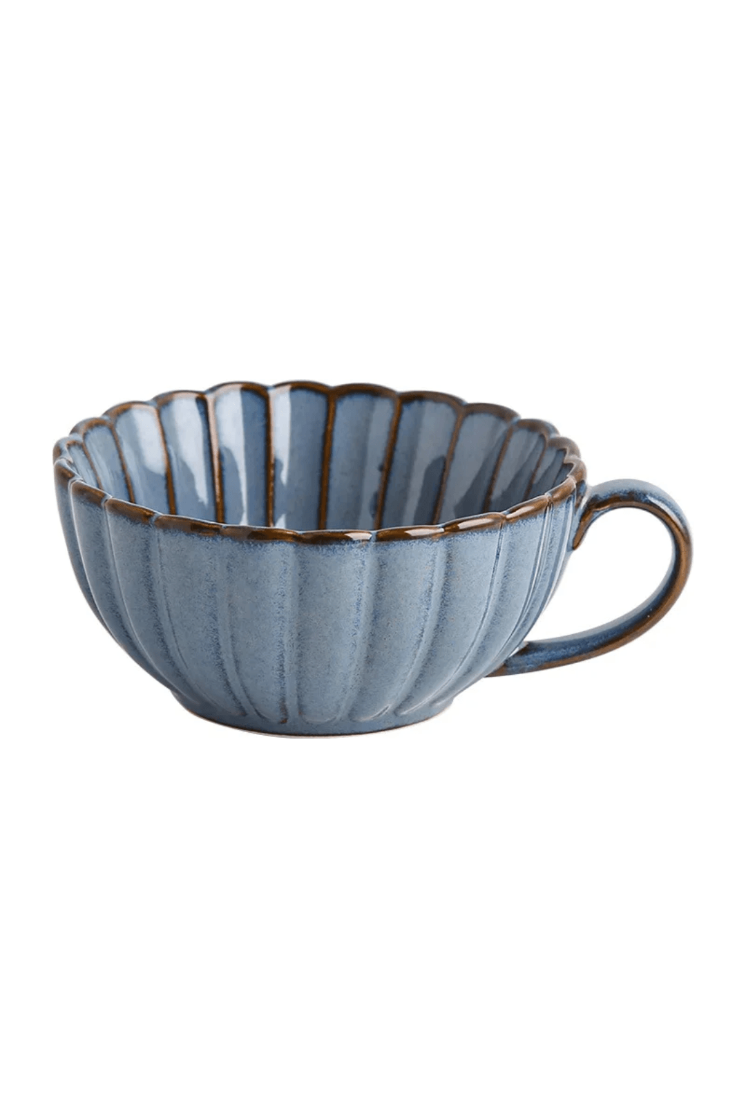 Japanische Keramik Tasse Sienna mit Untertasse