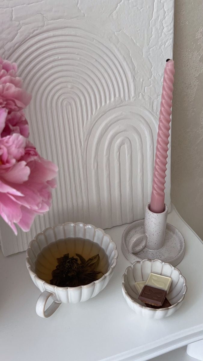 Japanische Keramik Tasse Sienna mit Untertasse