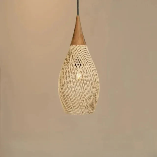 Handgefertigte Rattan Hängelampe im Boho-Stil – Natürliche Pendelleuchte