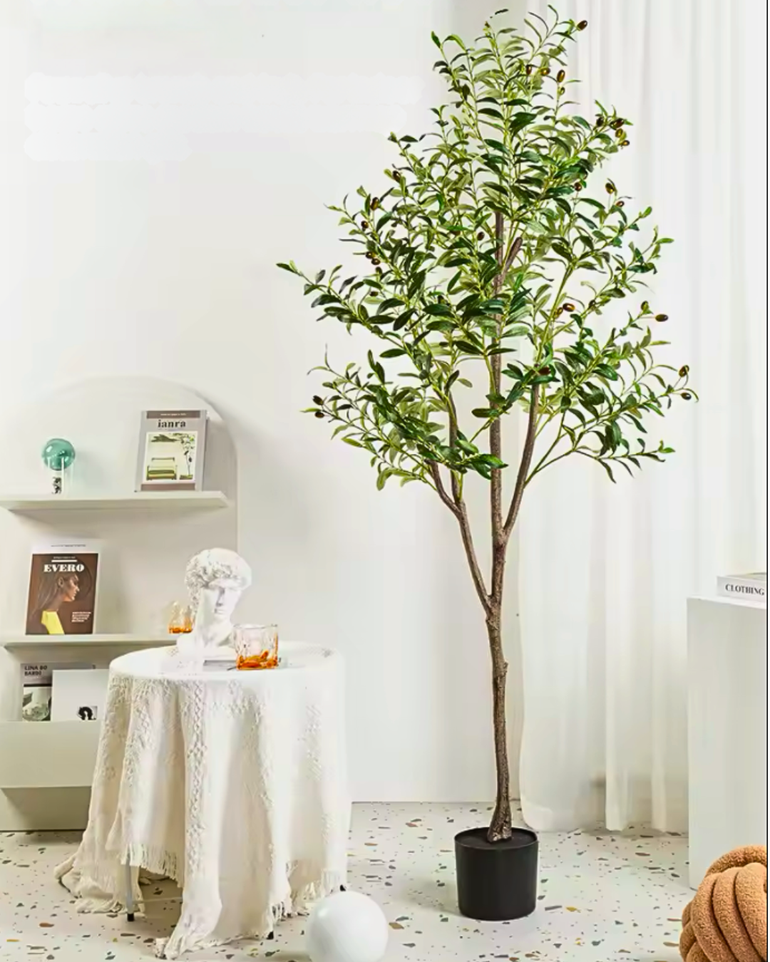 Topfpflanze, künstlich, drinnen/draußen Olivenbaum