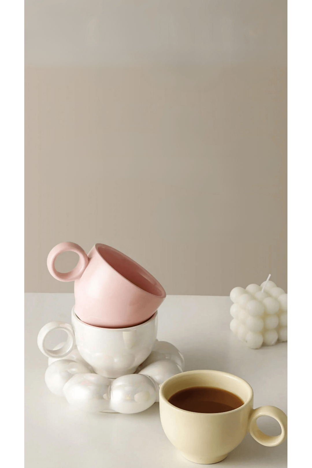 Keramik Tasse Maya mit Untertasse