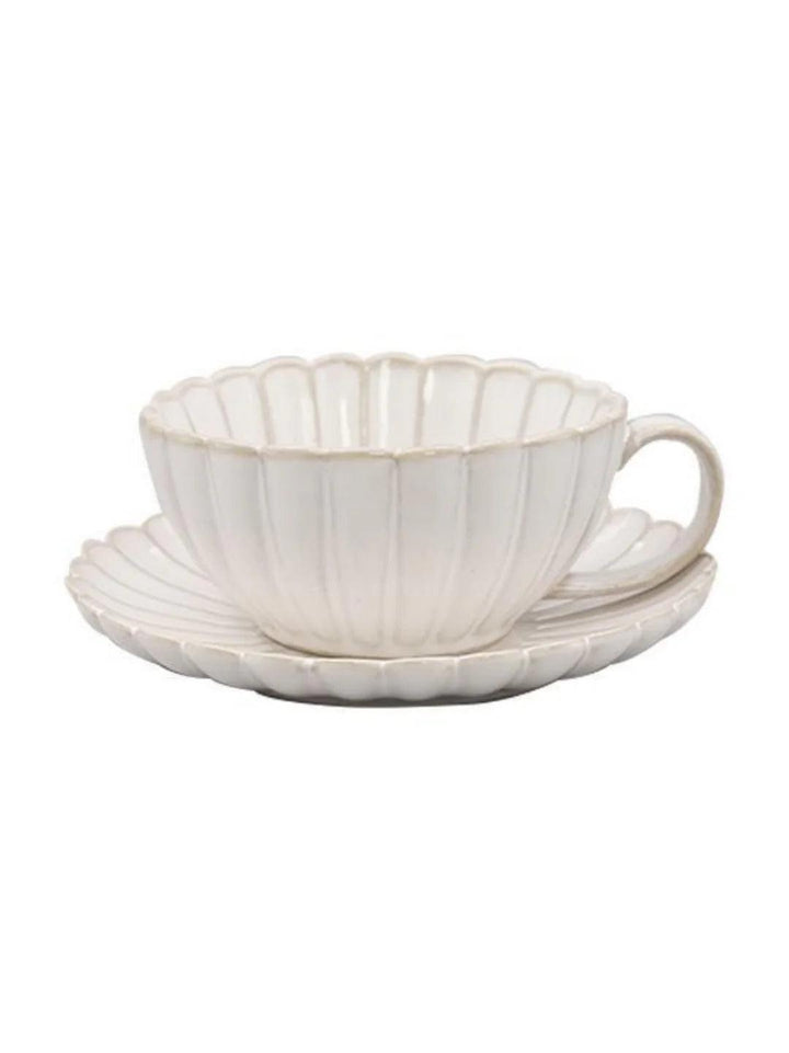Japanische Keramik Tasse Sienna mit Untertasse