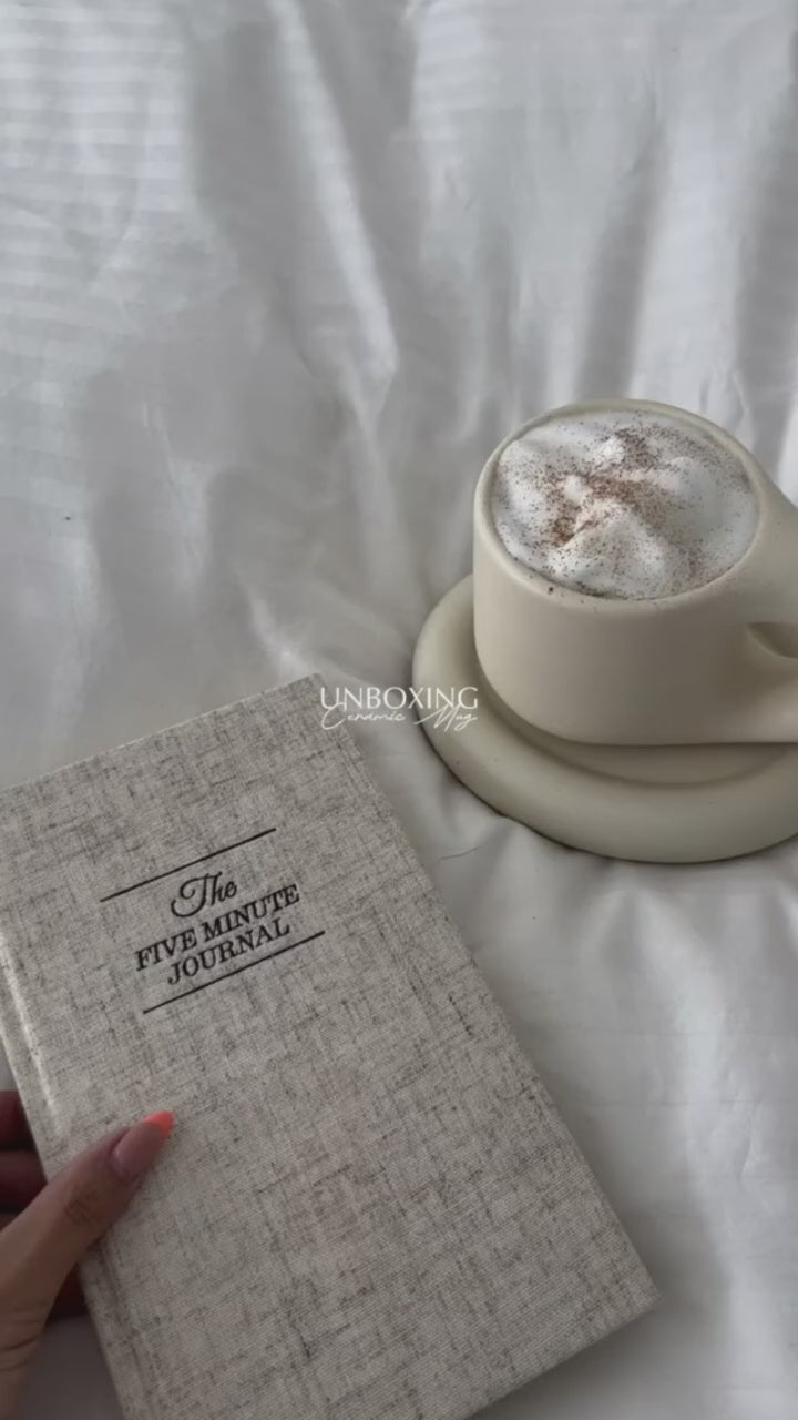 Keramik Tasse Nordic mit Untertasse